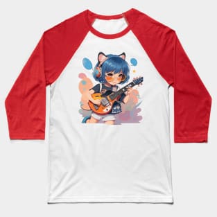 A little girl plays the guitar Baseball T-Shirt